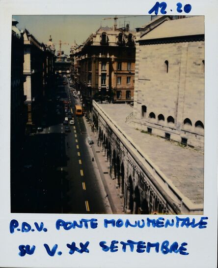 Lattuada Alberto, ‘Ponte monumentale su via XX Settembre - polaroid con Vedute di Genova’, 1989-1990