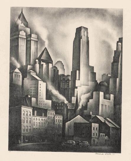 Howard Cook, ‘Financial District (D. 155)’, 1931