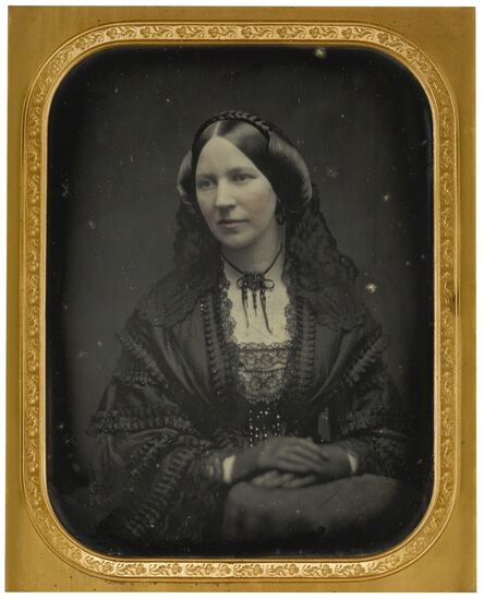 Anonymous American Photographer, ‘A Finely Dressed Woman in Mourning Attire’, 1850s