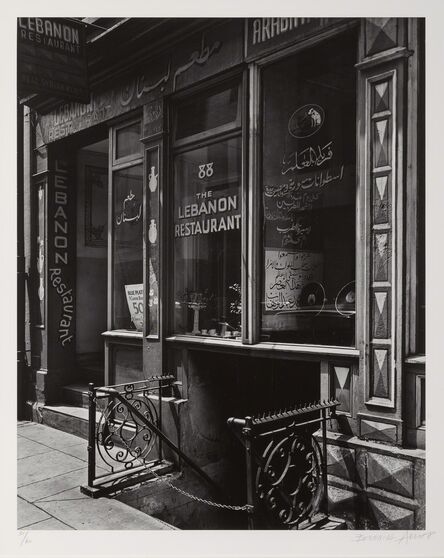 Berenice Abbott, ‘The Lebanon Restaurant 88 Washington Street’, 1936