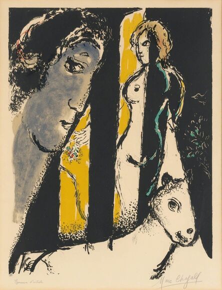 Marc Chagall, ‘LE PROFIL BLEU (M. 647)’, 1972