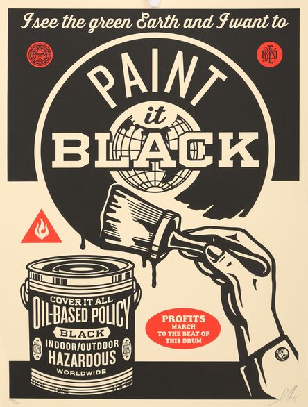 Shepard Fairey, ‘Paint it black’, 2011