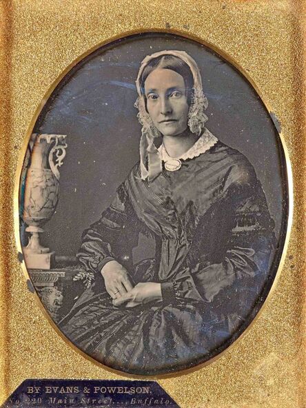 ‘Quarter-plate portrait daguerreotype of a young woman.’, 1849