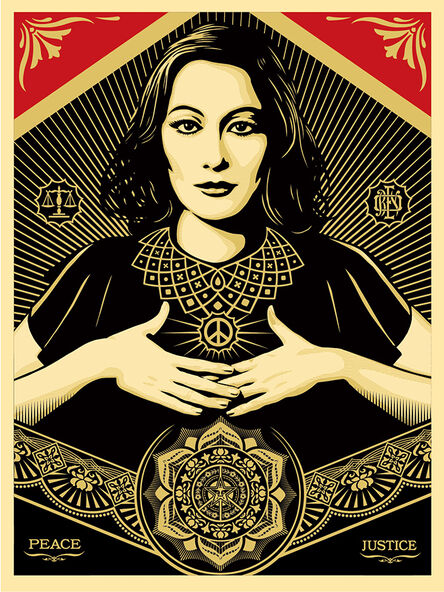 Shepard Fairey, ‘Peace and Justice Woman’, 2013