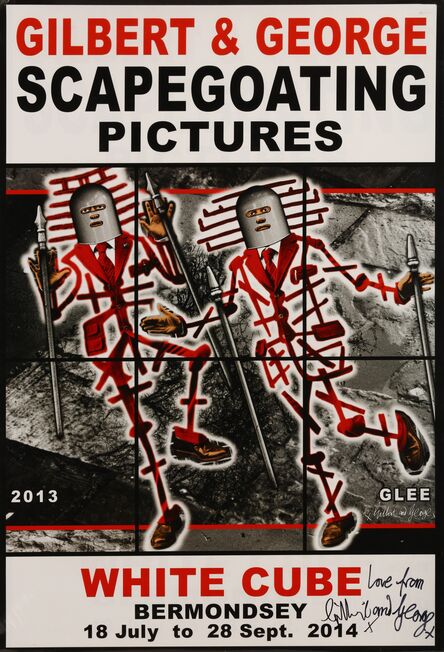 Gilbert and George, ‘A collection of 5 exhibition posters from Scapegoating Pictures, White Cube, Bermondsey’, 2014