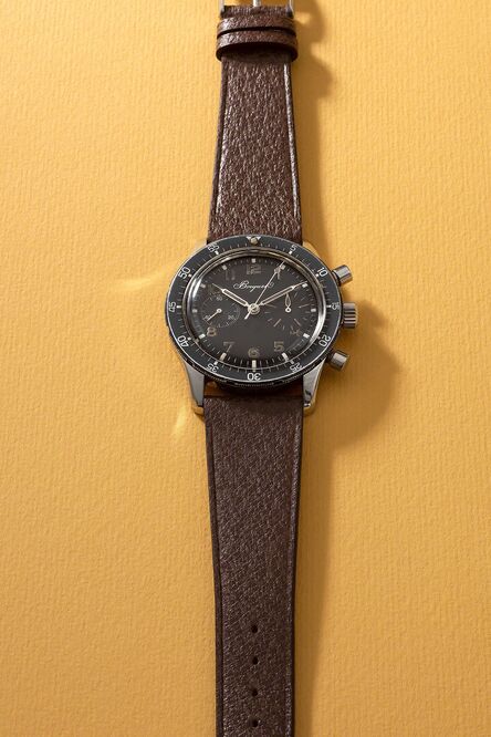 Breguet, ‘A rare and attractive stainless steel fly-back chronograph wristwatch with rotatable bezel’, 1971