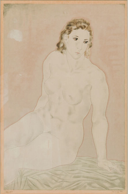 Léonard Tsugouharu Foujita 藤田 嗣治, ‘Nu assis, from the album Femmes’, 1930
