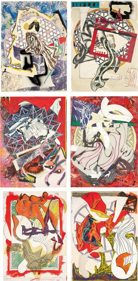 Frank Stella, ‘Waves I and II: six works’, 1989