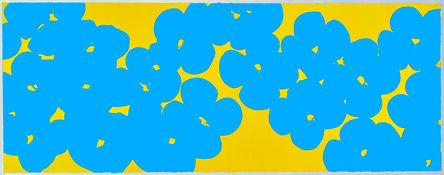 Donald Sultan, ‘Wallflowers Light Blue Over Yellow’, 2018
