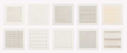 Agnes Martin, ‘Paintings and Drawings 1974-1990 (suite of 10)’, 1991