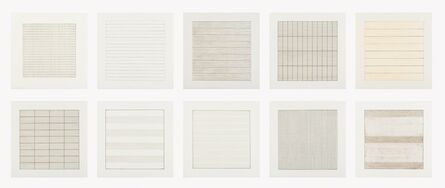 Agnes Martin, ‘Paintings & Drawings 1974-1990 (suite of 10)’, 1991