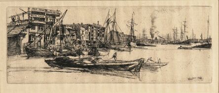 James Abbott McNeill Whistler, ‘Thames Warehouses’, 1859