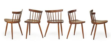 George Nakashima, ‘Five Mira chairs (set of three plus two)’, 1958/63