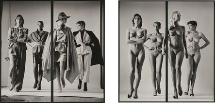 Helmut Newton, ‘Sie Kommen, Paris (Dressed and Naked)’, 1981