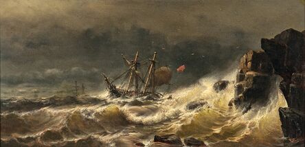 Mauritz Frederik Hendrik de Haas, ‘Ship in Peril in a Stormy Sea’