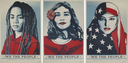 Shepard Fairey, ‘We the People: Protect Each Other; Are Greater Than Fear; Defend Dignity’, 2017