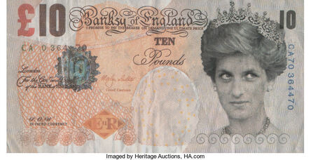 Banksy, ‘Di-Faced Tenner, 10 GBP Note’, 2005