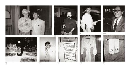 Andy Warhol, ‘Nine works: (i) Andy Warhol and Bellboy; (ii) Restaurant Table; (iii) Joe d'Urso; (iv) Bellboy; (v) "Suggestion Please" Sign; (vi) Waiter; (vii) Bathrobe; (viii) Jeffrey Deitch; (ix) Hotel Bath Towels’, 1982