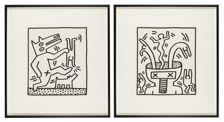Keith Haring, ‘Untitled (Two Plates)’, 1983