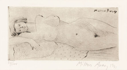 Milton Avery, ‘Reclining Nude (L. 22)’, 1941