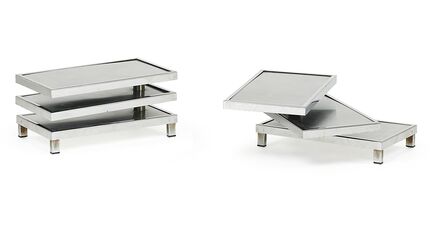 Style of Maria Pergay, ‘Pair of three-tier tables’, 1970s