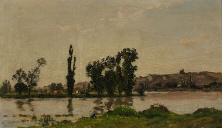 Hippolyte Camille Delpy, ‘Washerwoman on the Banks of a River’, 1901