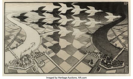 M. C. Escher, ‘Day and Night’, 1935