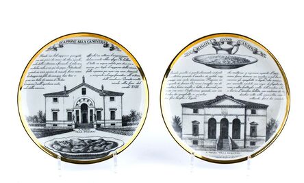 Fornasetti, ‘Pair of dishes with Palladian palaces’, 1966