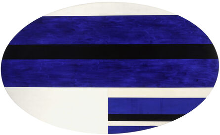 Ilya Bolotowsky, ‘Blue Black and White Ellipse’, 1965
