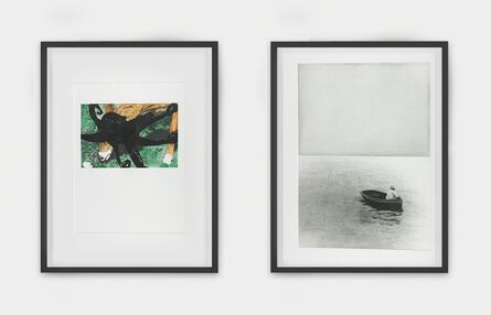 John Baldessari, ‘Deer and Octopus and Boat (With Figure Standing), from the portfolio Hegel's Cellar’, 1986
