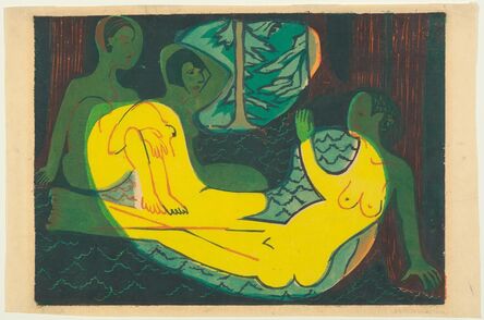 Ernst Ludwig Kirchner, ‘Drei Akte im Wald’, 1933