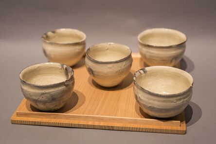 Shiro Tsujimura, ‘Set of five Kohiki-style wine cups’, ca. 2005