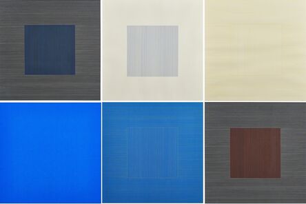 Sol LeWitt, ‘Six works from Lines in Two Directions & In Five Colors on Five Colors with All Their Combinations’, 1981