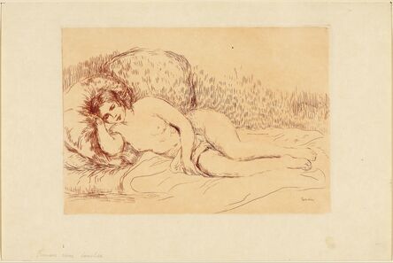 Pierre-Auguste Renoir, ‘Femme couchée (tournée à gauche)’, 1906