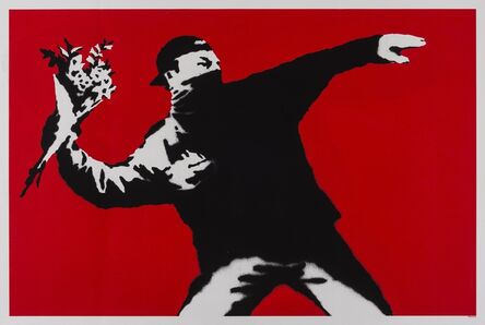 Banksy, ‘Love is in the Air (Flower Thrower)’, 2003