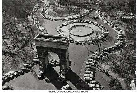 André Kertész, ‘Manifestation Contre the Parking Ban’