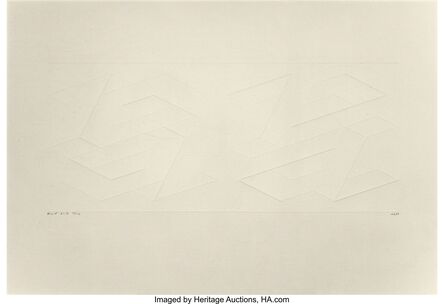 Josef Albers, ‘ELC 1-B, ELC 1-D, ELC 2-A, and ELC 2-B, from Embossed Linear Constructions (four works)’, 1969