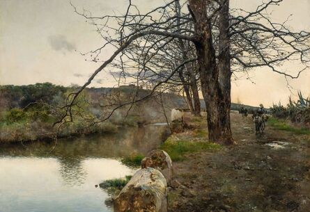 Emilio Sanchez-Perrier, ‘Tranquil River, Alcala’, 1886
