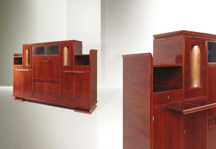 Gio Ponti, ‘a large sideboard from the Domus Nova series with a wooden structure and brass elements’, 1928