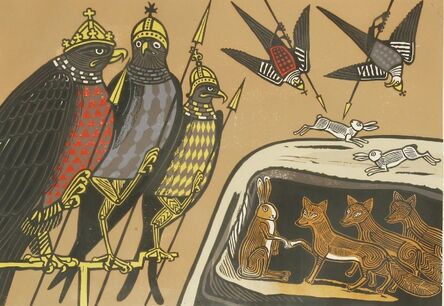 Edward Bawden, ‘'AESOP'S FABLES: HARES, FOXES AND EAGLES'’