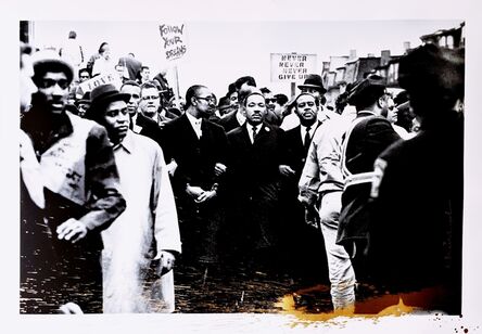 Mr. Brainwash, ‘Homage to Martin Luther King, Gold Edition (Selma to Montgomery)’, 2017