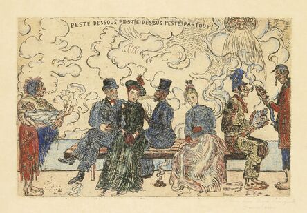 James Ensor, ‘Peste dessous, Peste dessus, Peste partout (Pollution under, Pollution above, Pollution everywhere)’, 1904