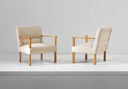 Mario Asnago & Claudio Vender, ‘Unique pair of armchairs, designed for villa M., Cantù’, circa 1934