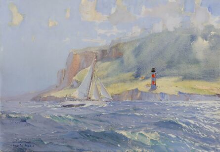 Marin-Marie, ‘The Good Cutter "Winibelle" as She was Passing the Desirade Lighthouse’, 1933