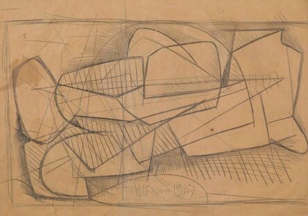 Mattia Moreni, ‘Study for composition’, 1947