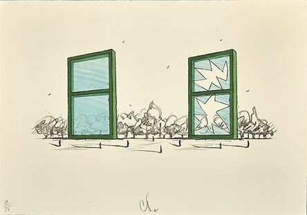Claes Oldenburg, ‘Proposal for Civil Monument in the Form of Two Windows’, 1982