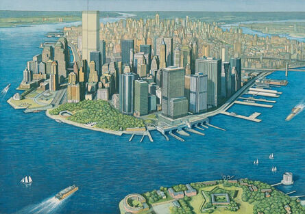 Richard Haas, ‘View of Manhattan and Staten Island’, 1999