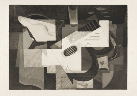 Louis Marcoussis, ‘Cithare et Coquillage (Still Life: Guitar and Seashell)’, 1922