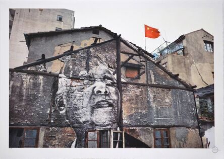 JR, ‘Action in Shanghai, Jiang Qizeng - Red Flag, China’, 2012
