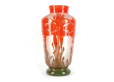 Charles Schneider, ‘A large Art Deco cameo glass Poissons vase’, circa 1925